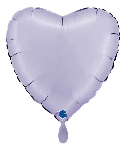 Folienballon - Herz, Satin Lila - ø 45cm